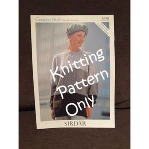 New Sirdar 5638 Country Style Double Knitting Pullover Sweater Knitting Pattern